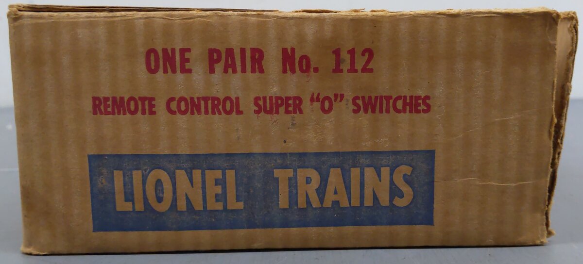 Lionel 112 Vintage LH & RH Super O Remote Control Switches (Pair of 2) VG/Box