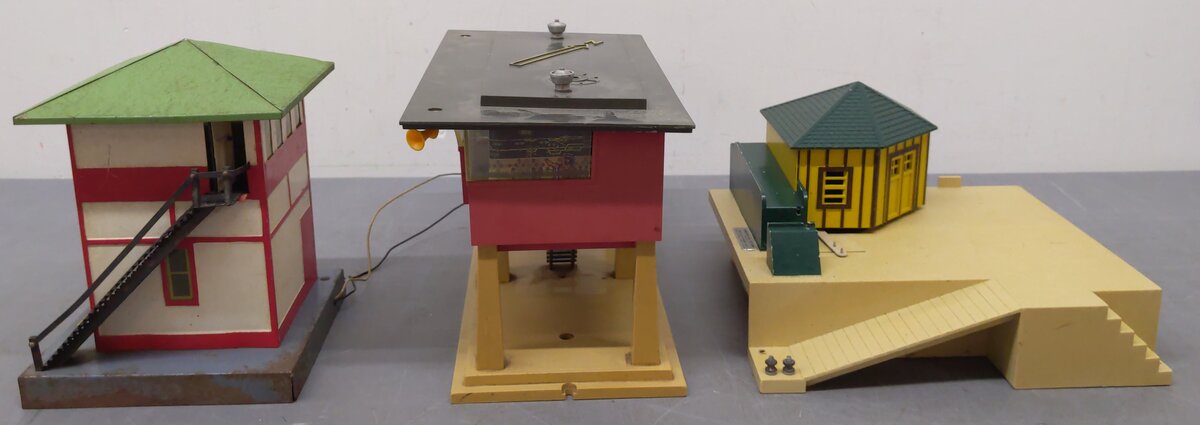 American Flyer/Lionel Vintage S/O Drum Loader, Dispatch Sta, & Signal Tower [3] VG