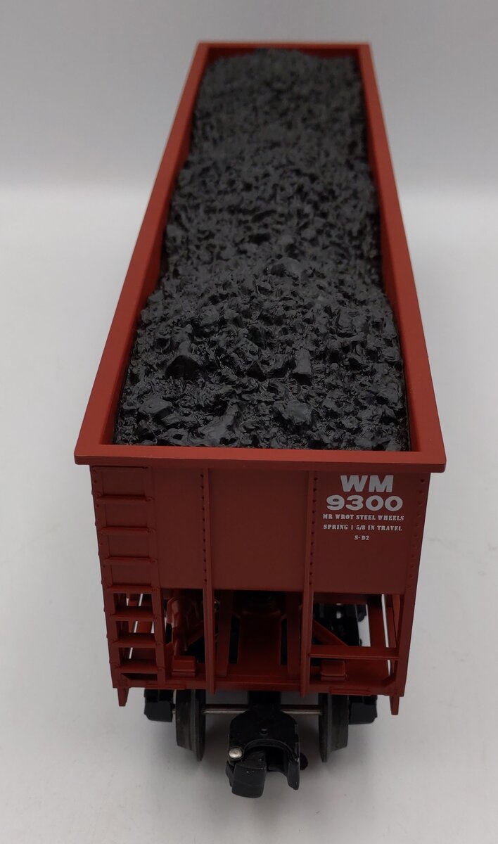 Lionel 6-17129 O Gauge Western Maryland 3-Bay Hopper Car w/Coal Load #9300 LN/Box