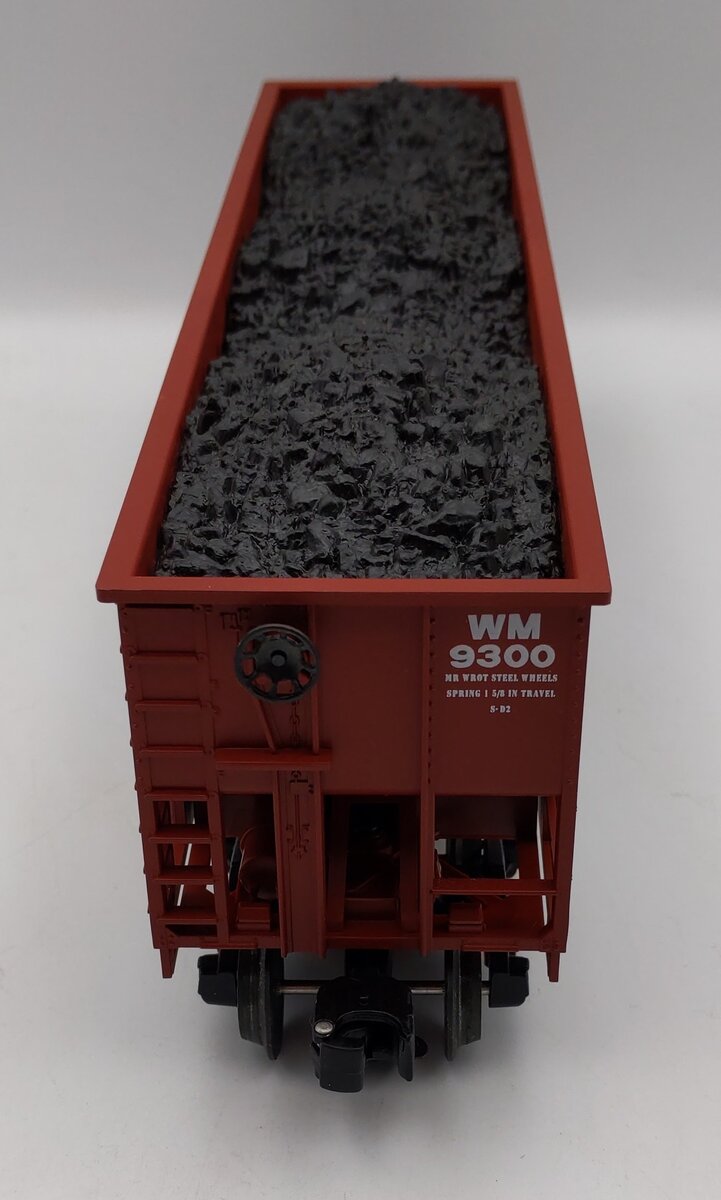 Lionel 6-17129 O Gauge Western Maryland 3-Bay Hopper Car w/Coal Load #9300 LN/Box