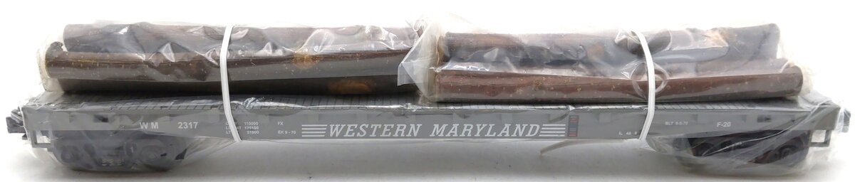 MTH 20-98102 O Western Maryland Flatcar with Log Load #2317 LN
