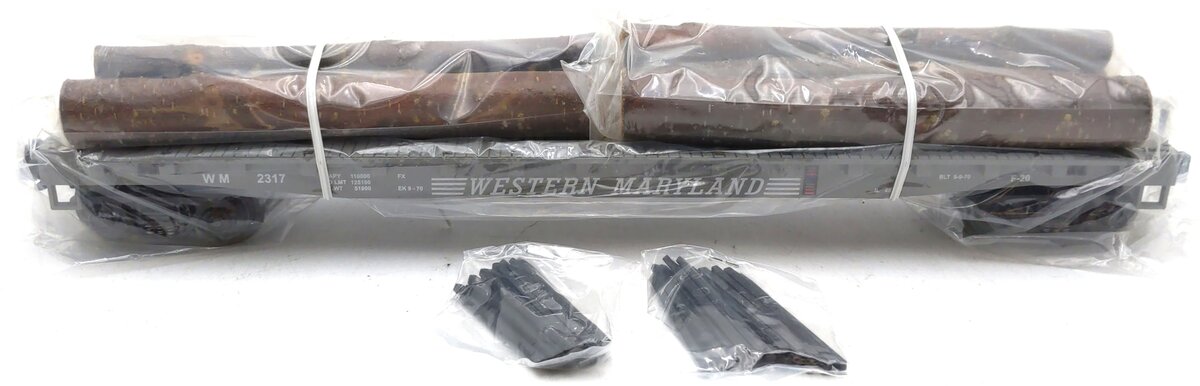 MTH 20-98102 O Western Maryland Flatcar with Log Load #2317 LN