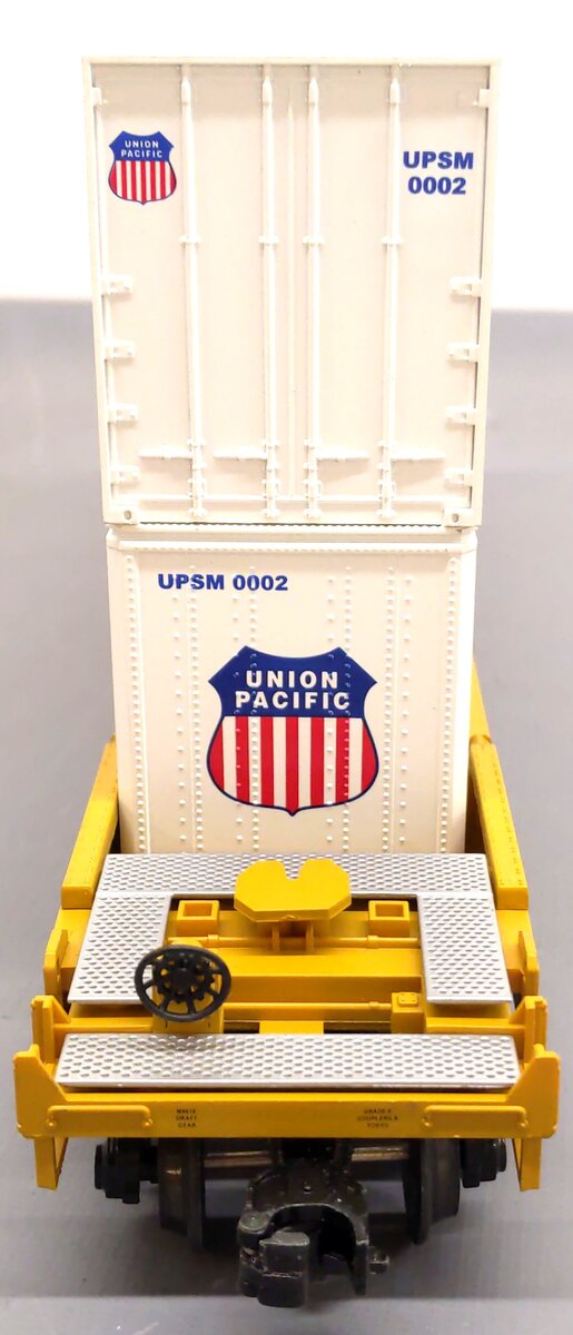 MTH 20-95007 O Gauge Union Pacific Husky Stack Car w/ Containers #2520028 EX/Box