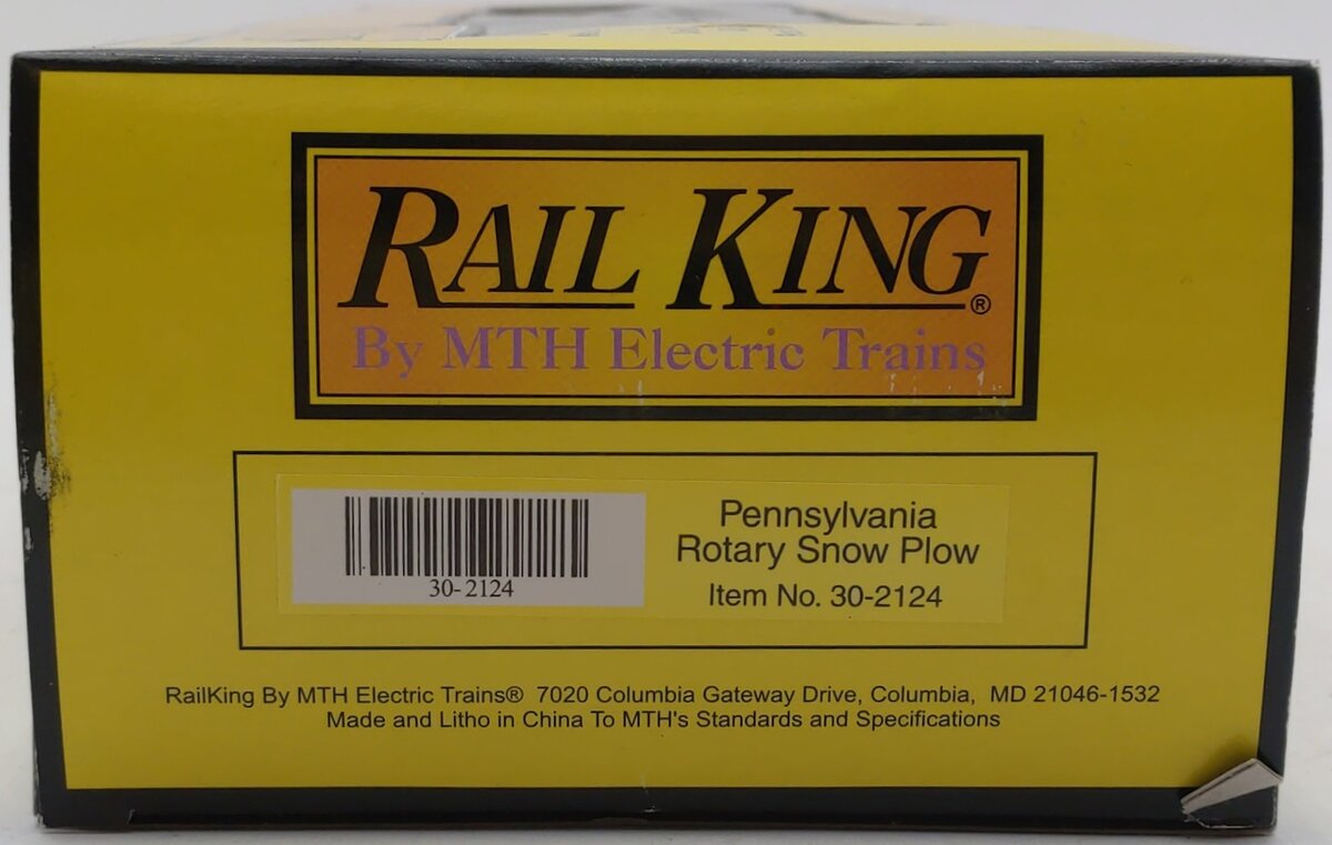 MTH 30-2124 O Gauge Pennsylvania Rotary Snow Plow #497788 LN/Box