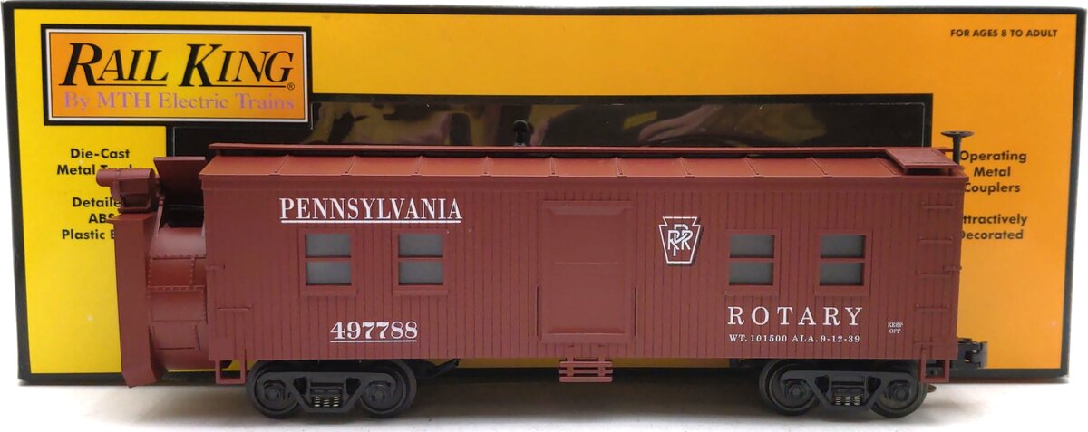 MTH 30-2124 O Gauge Pennsylvania Rotary Snow Plow #497788 LN/Box