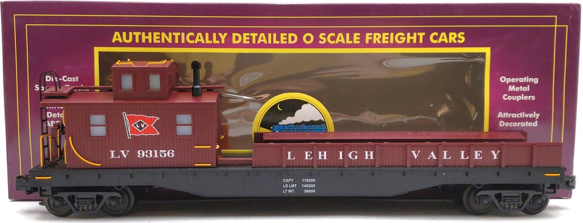 MTH 20-98223 O Gauge Lehigh Valley Crane Tender #93156 LN/Box