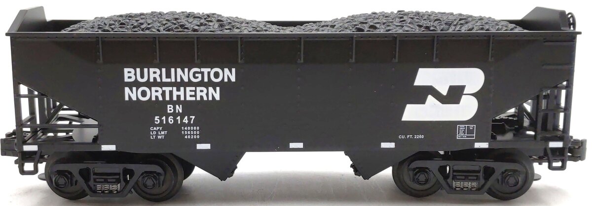 MTH 20-90014D CB&Q 2-Bay Covered Hopper w/Coal Load LN/Box