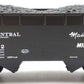 MTH 20-97452 O Gauge Illinois Central 2-Bay Hopper w/ Coal Load #92142 LN/Box