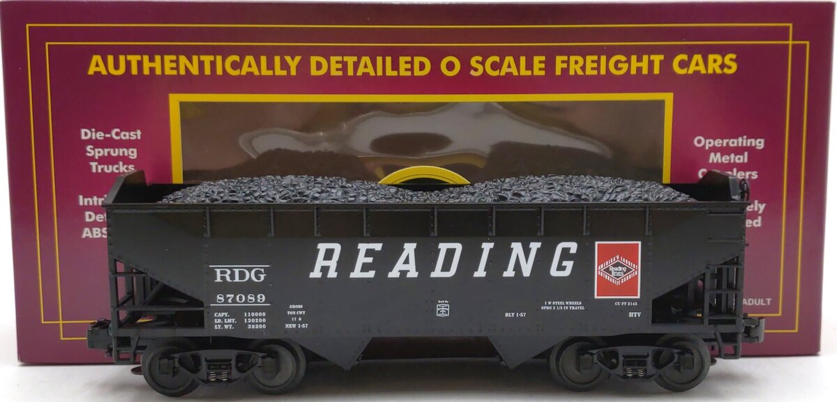 MTH 20-97450 O Reading Hopper #87089 LN/Box