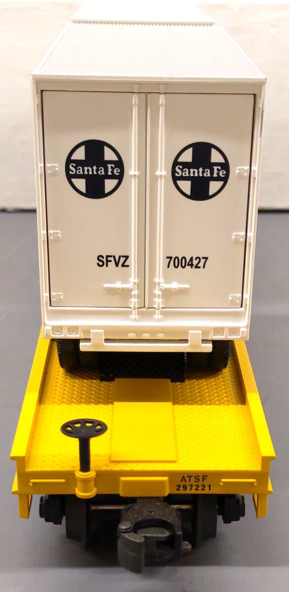 MTH 20-98121 O ATSF Flatcar with Trailers #297220 LN/Box