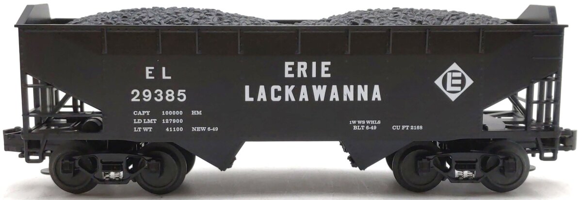 MTH 20-97451 O Erie Lackawanna 2-Bay Offset Hopper Car #29385 LN/Box