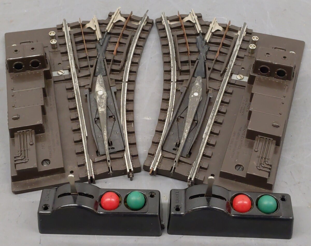 Lionel 112 Vintage LH & RH Super O Remote Control Switches (Pair of 2) VG/Box
