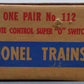 Lionel 112 Vintage LH & RH Super O Remote Control Switches (Pair of 2) VG/Box