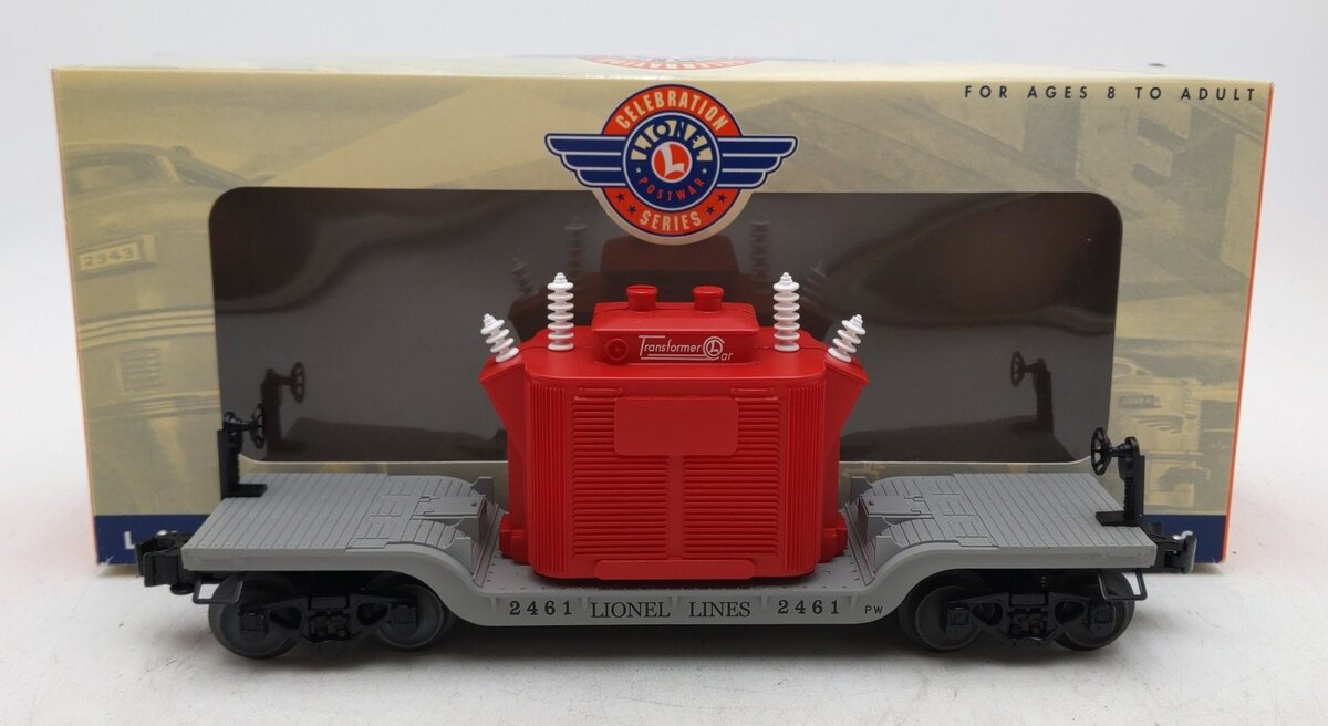 Lionel 6-26047 O Gauge PWC 2461 Flatcar w/Red Transformer LN/Box