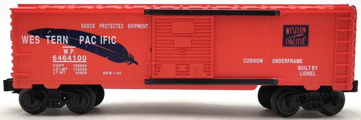 Lionel 6-19260 O Gauge Western Pacific Orange with Blue Feather Boxcar # 6464100 LN/Box