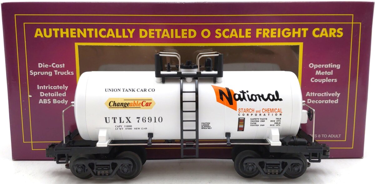 MTH 20-96004 O Gauge National Starch & Chemical Co. 8000 Gallon Tank Car #76910 LN/Box