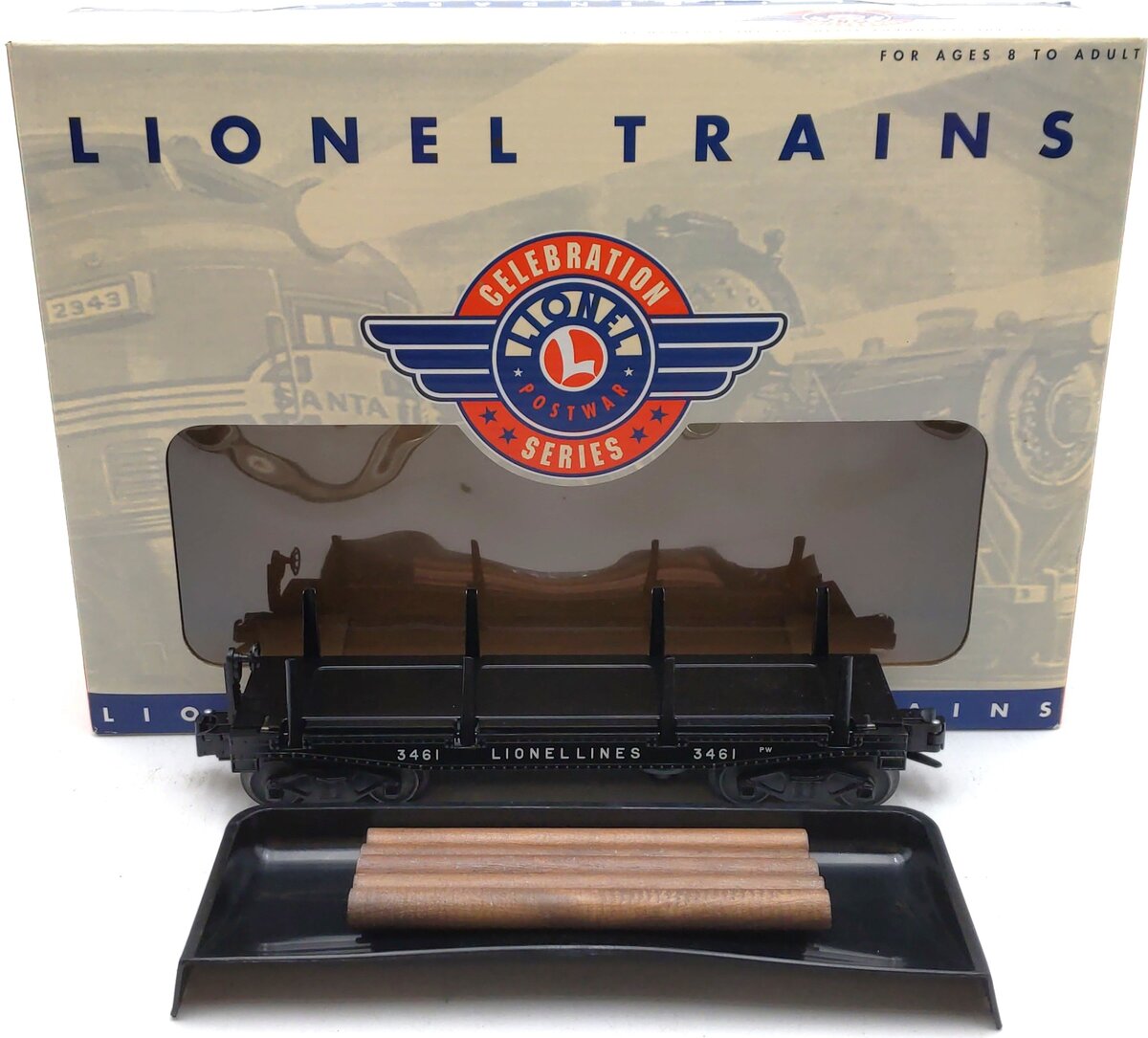 Lionel 6-26760 O Lionel Lines Log Dump Car PWC #3461 EX/Box