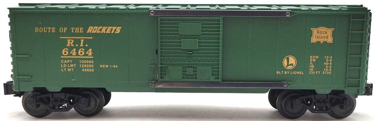 Lionel 6-19258 Rock Island Green 6464-75 Boxcar Series II LN/Box