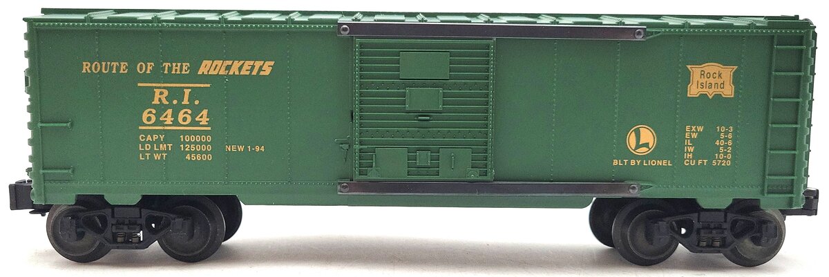 Lionel 6-19258 Rock Island Green 6464-75 Boxcar Series II LN/Box