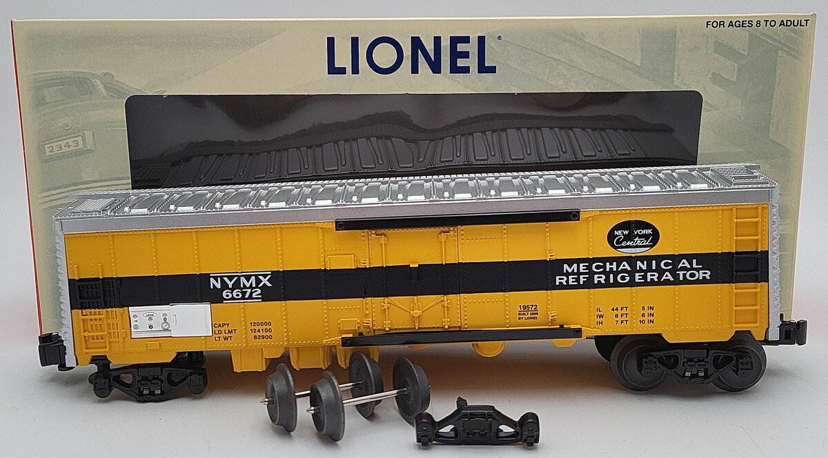 Lionel 6-19572 O Gauge Archive Collection PWC New York Central Reefer #6672 EX/Box