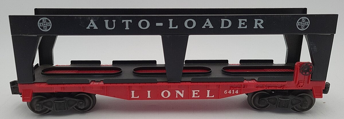 Lionel 6414 Vintage O Gauge Postwar Evans Autoloader with 2 Automobiles EX