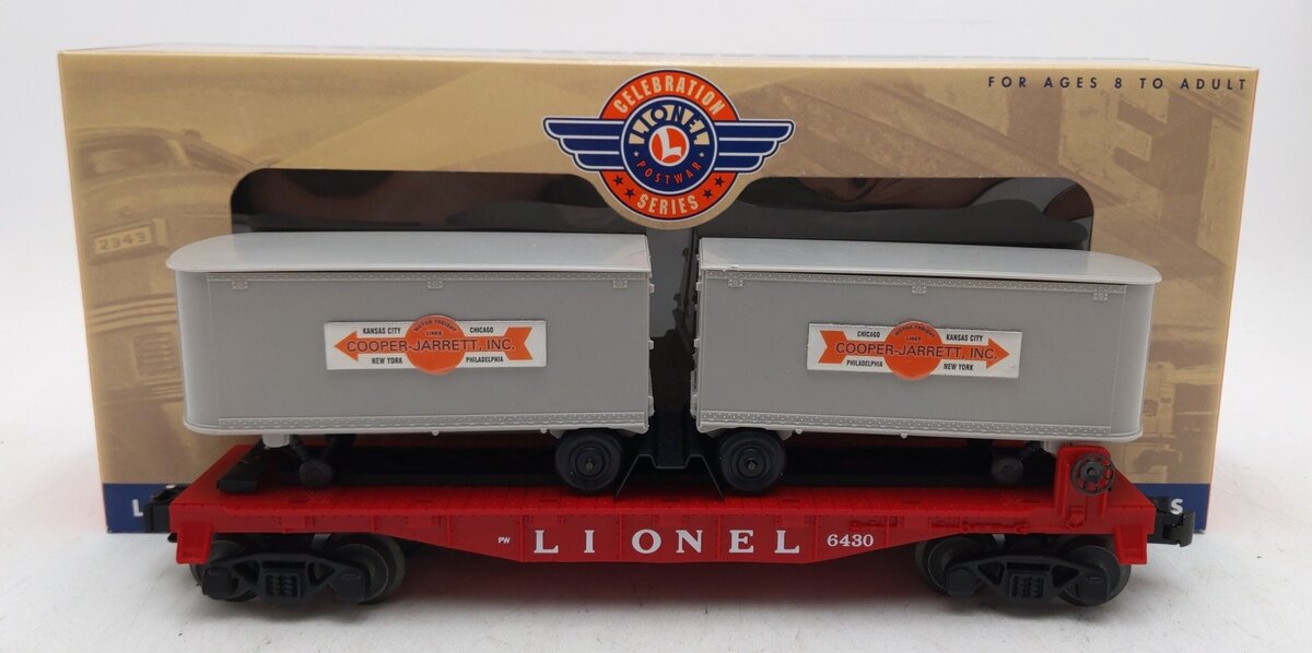 Lionel 6-19455 O Gauge PWC Flat Car w/C.J. Vans #6430 LN/Box