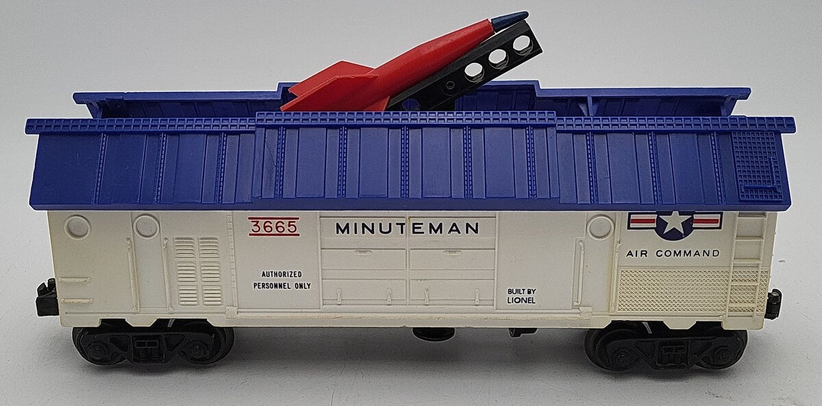 Lionel 3665 Vintage O Gauge US Air Force Minuteman Missile Launching Car EX