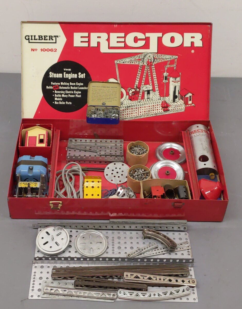 Gilbert 10062 Vintage S Erector Steam Engine Set VG/Box