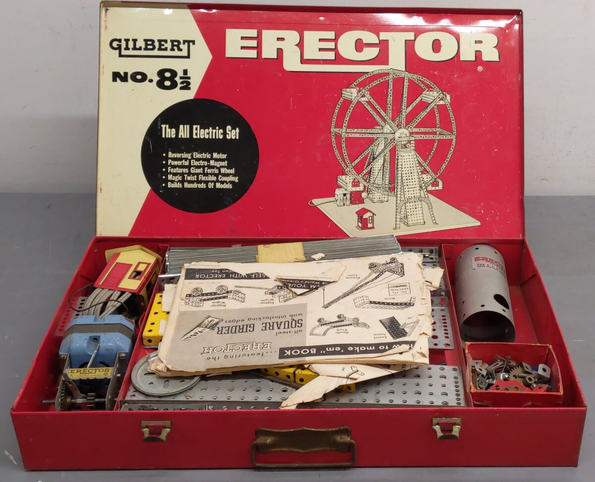 Gilbert 8 1/2 Vintage Erector All Electric Ferris Wheel Kit/Box