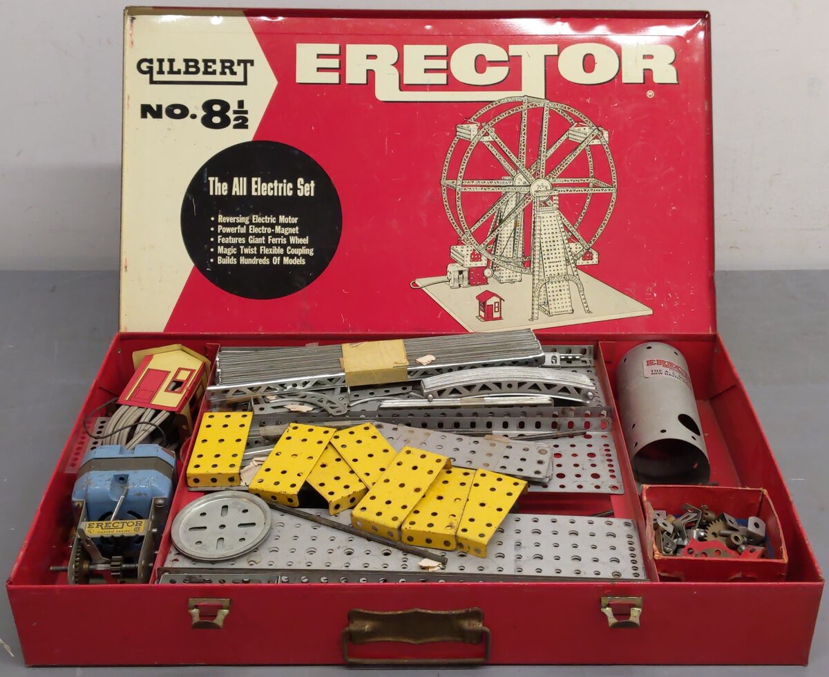 Gilbert 8 1/2 Vintage Erector All Electric Ferris Wheel Kit/Box