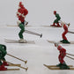 Vintage Lead Santa & Figures Skiing [6] VG