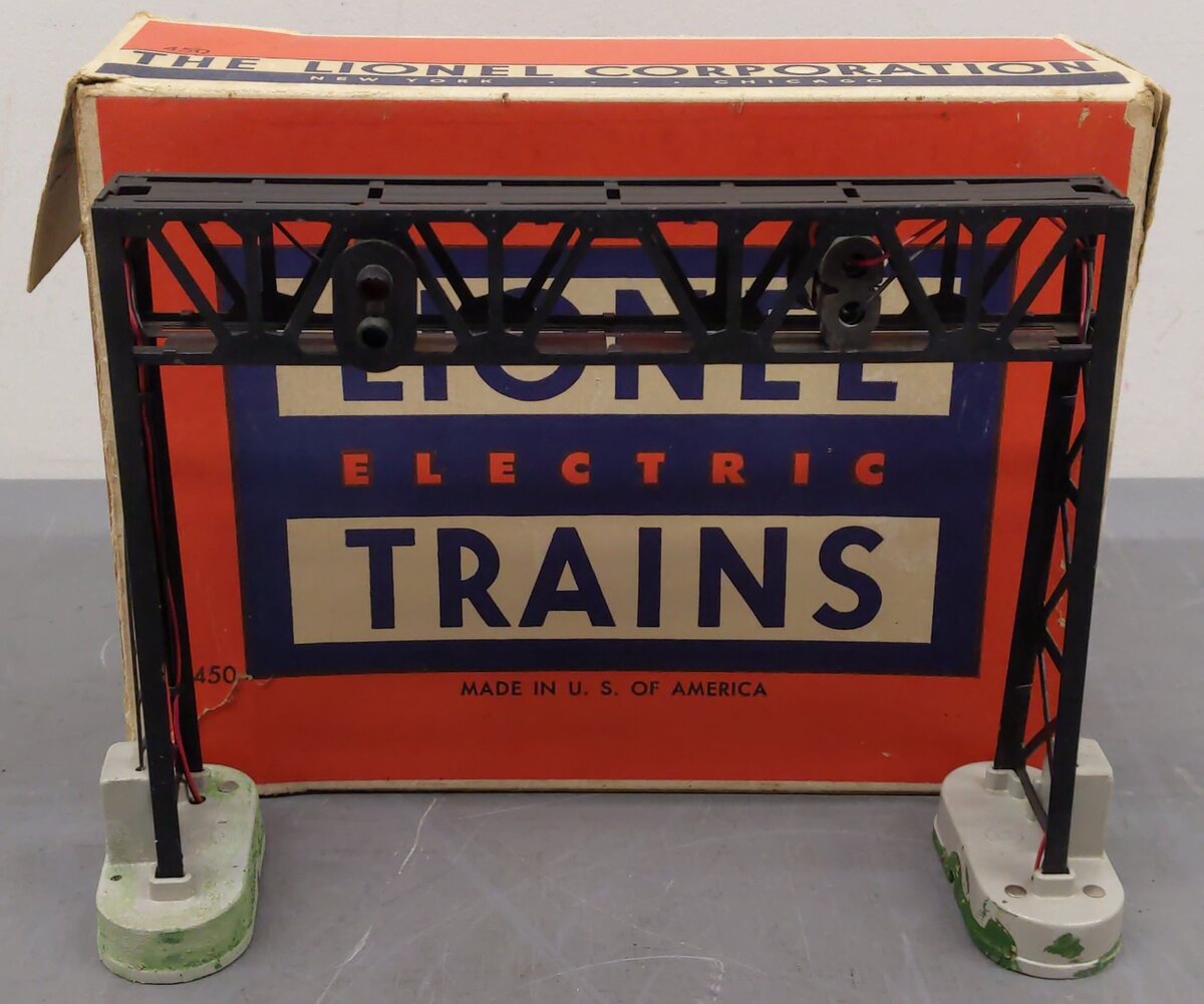 Lionel 450 Vintage O Postwar Operating Signal Bridge VG/Box