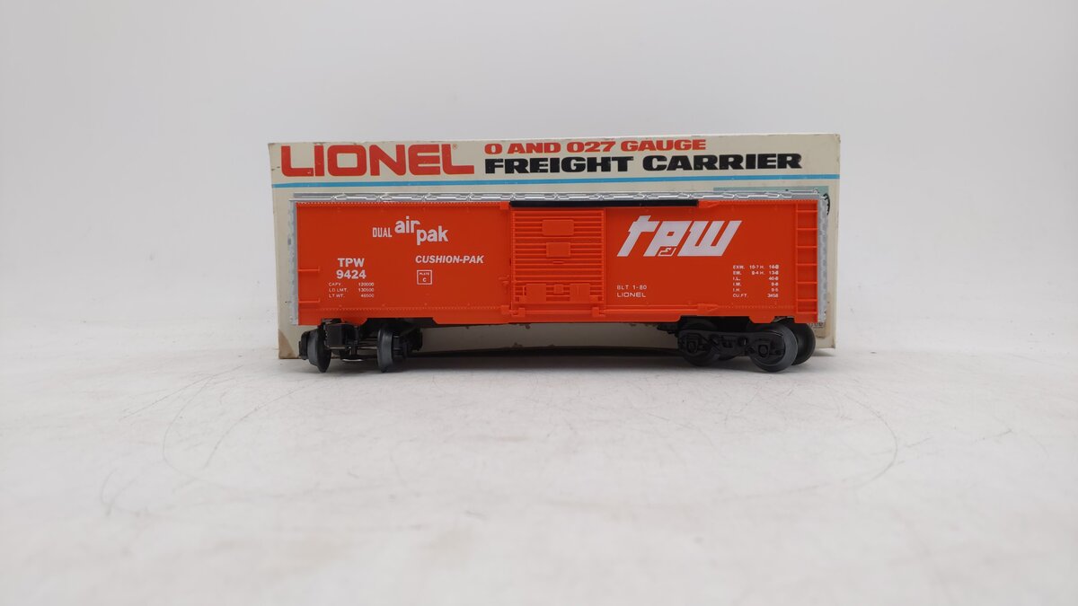 Lionel 6-9424 O Gauge Toledo, Peoria, & Western Boxcar EX/Box