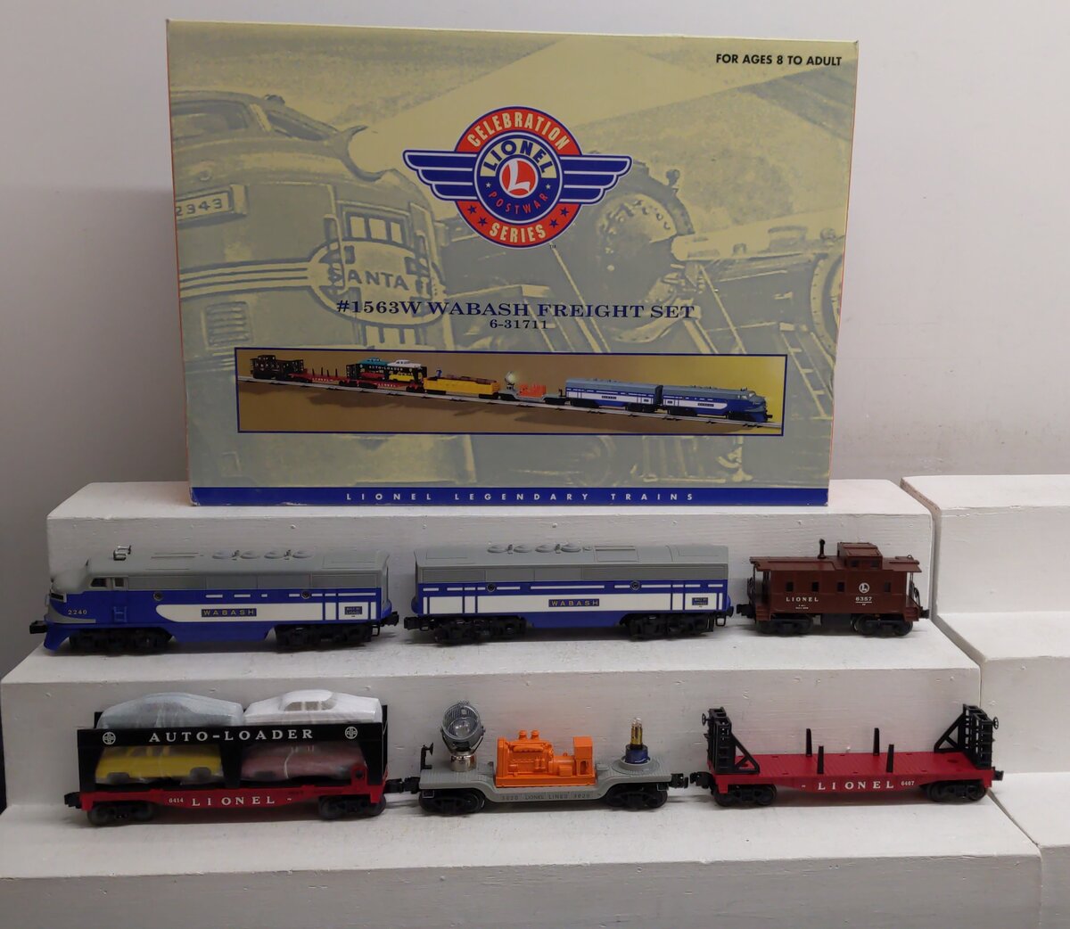 Lionel 6-31711 O Gauge  PWC Wabash Diesel Freight Train Set #1563W EX/Box