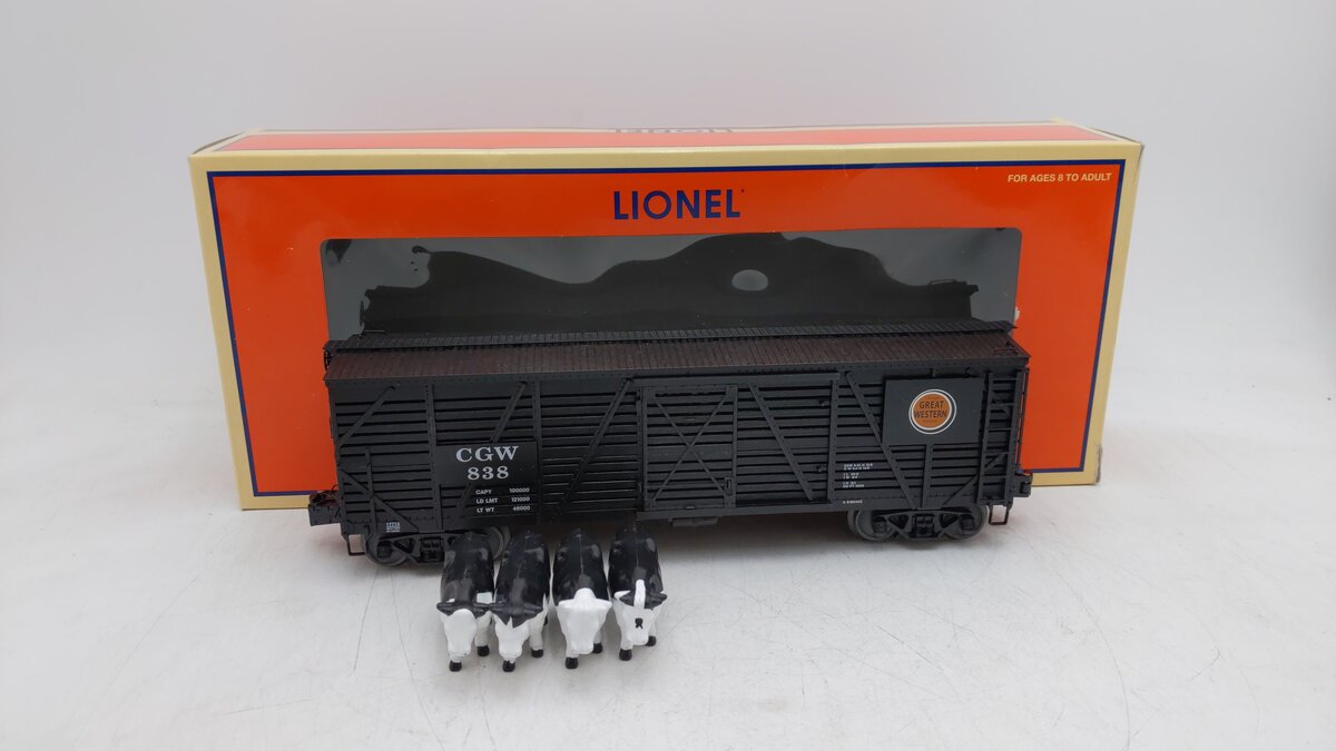 Lionel 6-17716 O Gauge Chicago & Great Western ACF 40-Ton Stock Car #838 EX/Box
