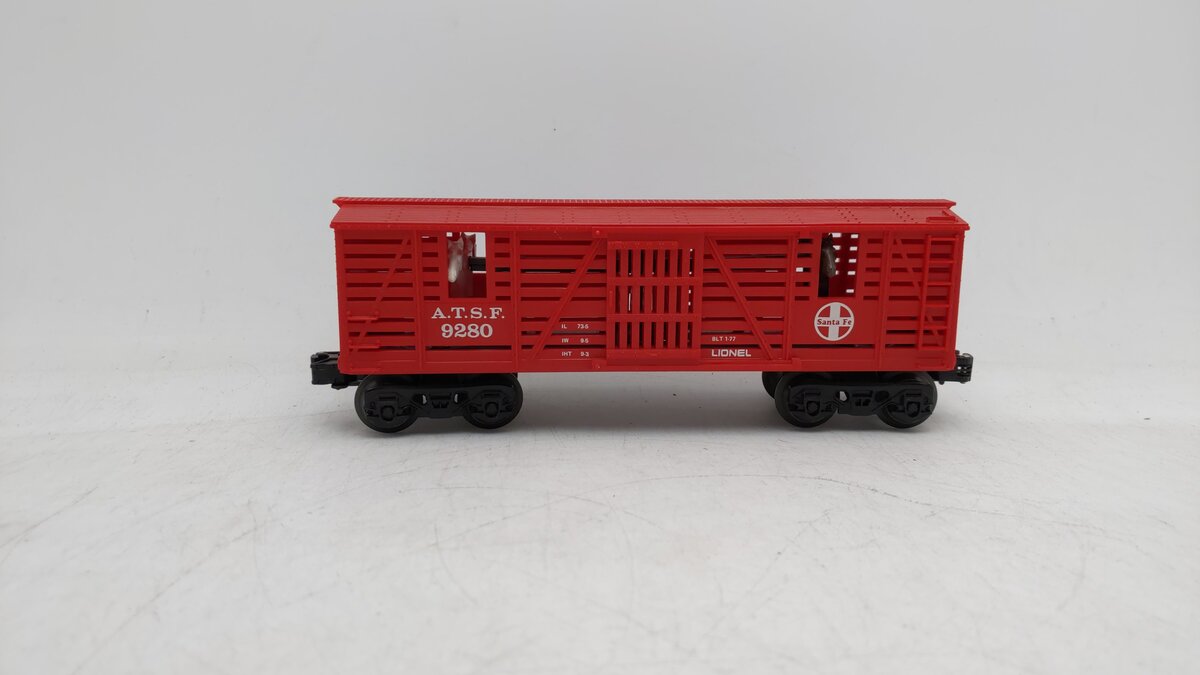 Lionel 6-9280 O Gauge Santa Fe Horse Transport Car EX/Box