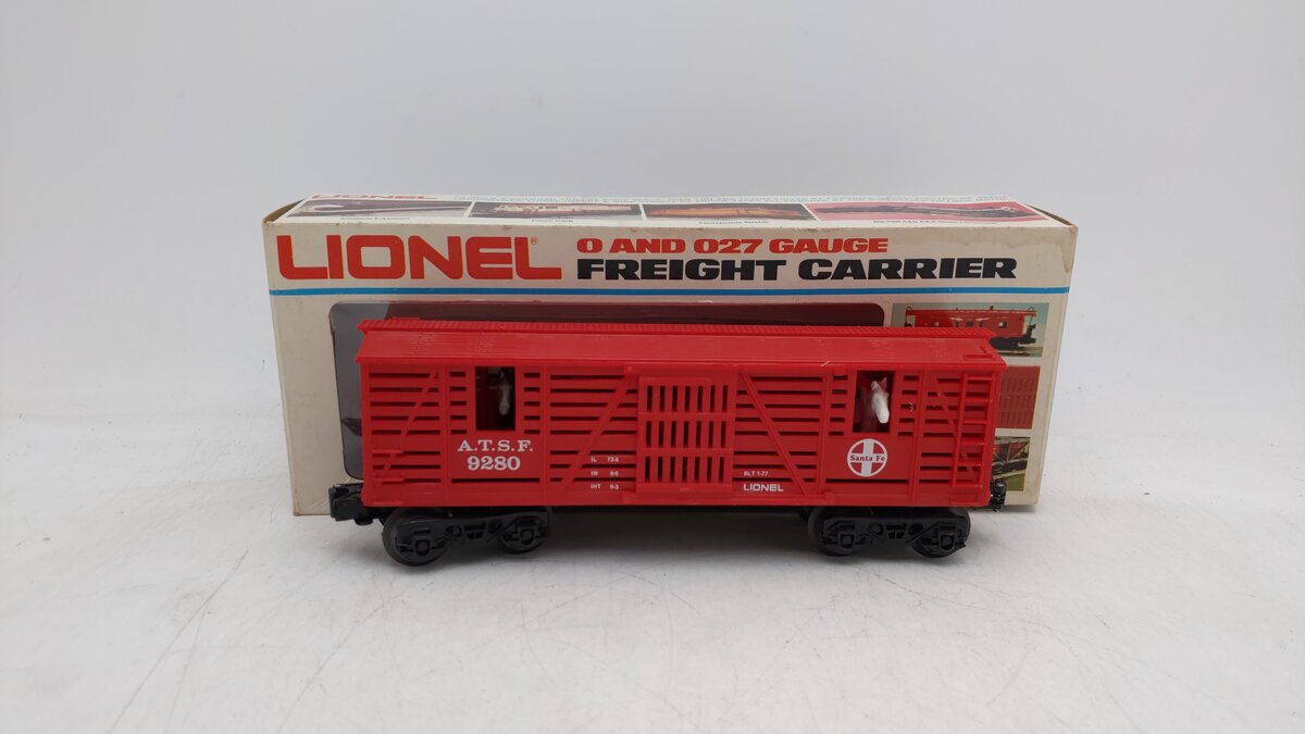 Lionel 6-9280 O Gauge Santa Fe Horse Transport Car EX/Box