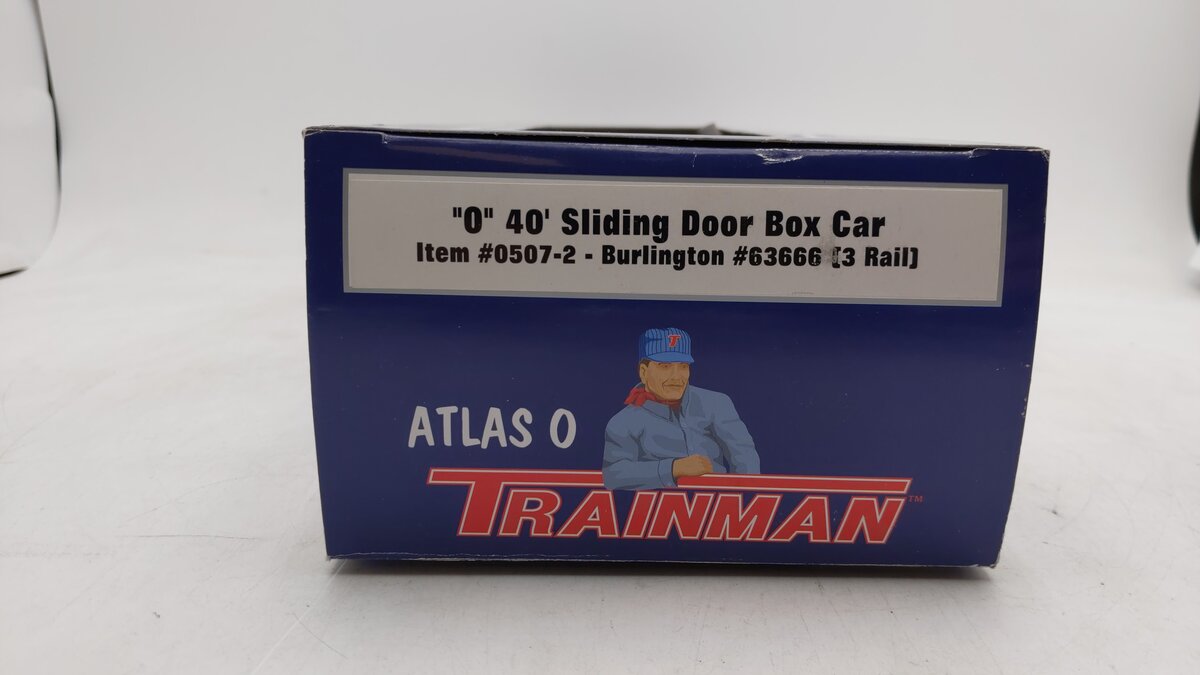 Atlas 0507-2 O Gauge 3-Rail CB&Q Boxcar #63666 (3 Rail) EX/Box