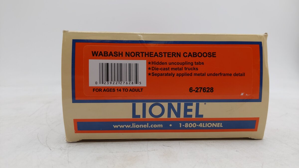 Lionel 6-27628 O Gauge Wabash Northeastern Caboose #02222 EX/Box