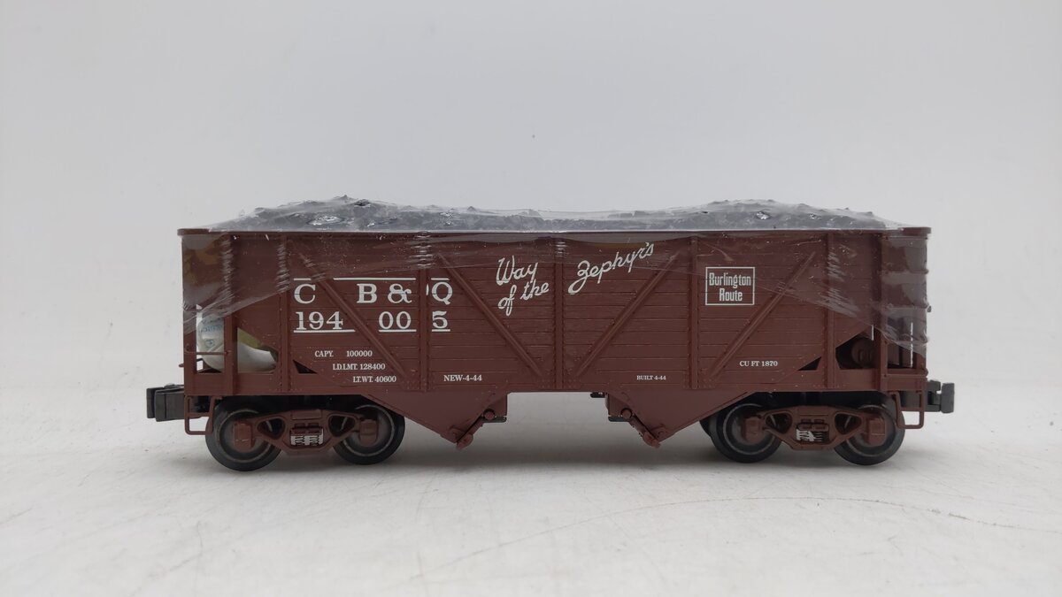 K-Line K6255-1331 O CB&Q 2-Bay DC Hopper Car EX/Box