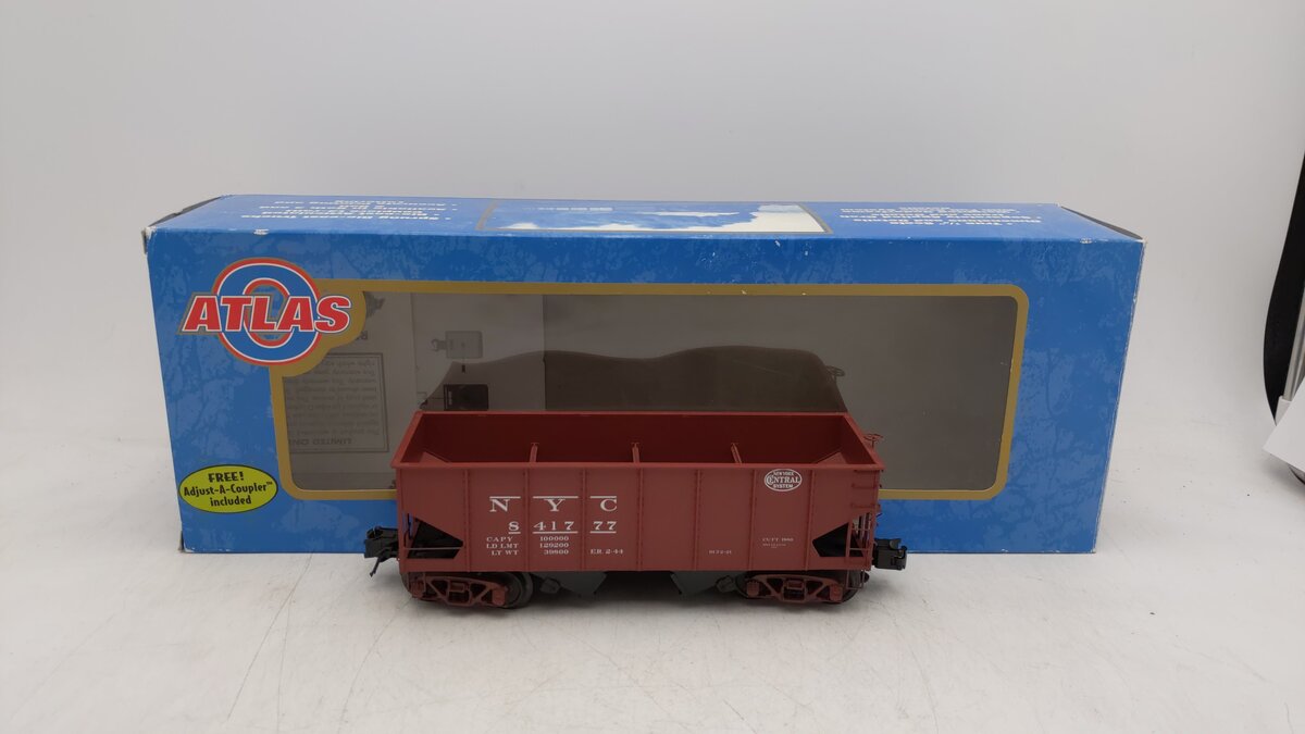 Atlas 8457-4 O Gauge New York Central 55 Ton Coal Hopper #841777 - 3 Rail EX/Box