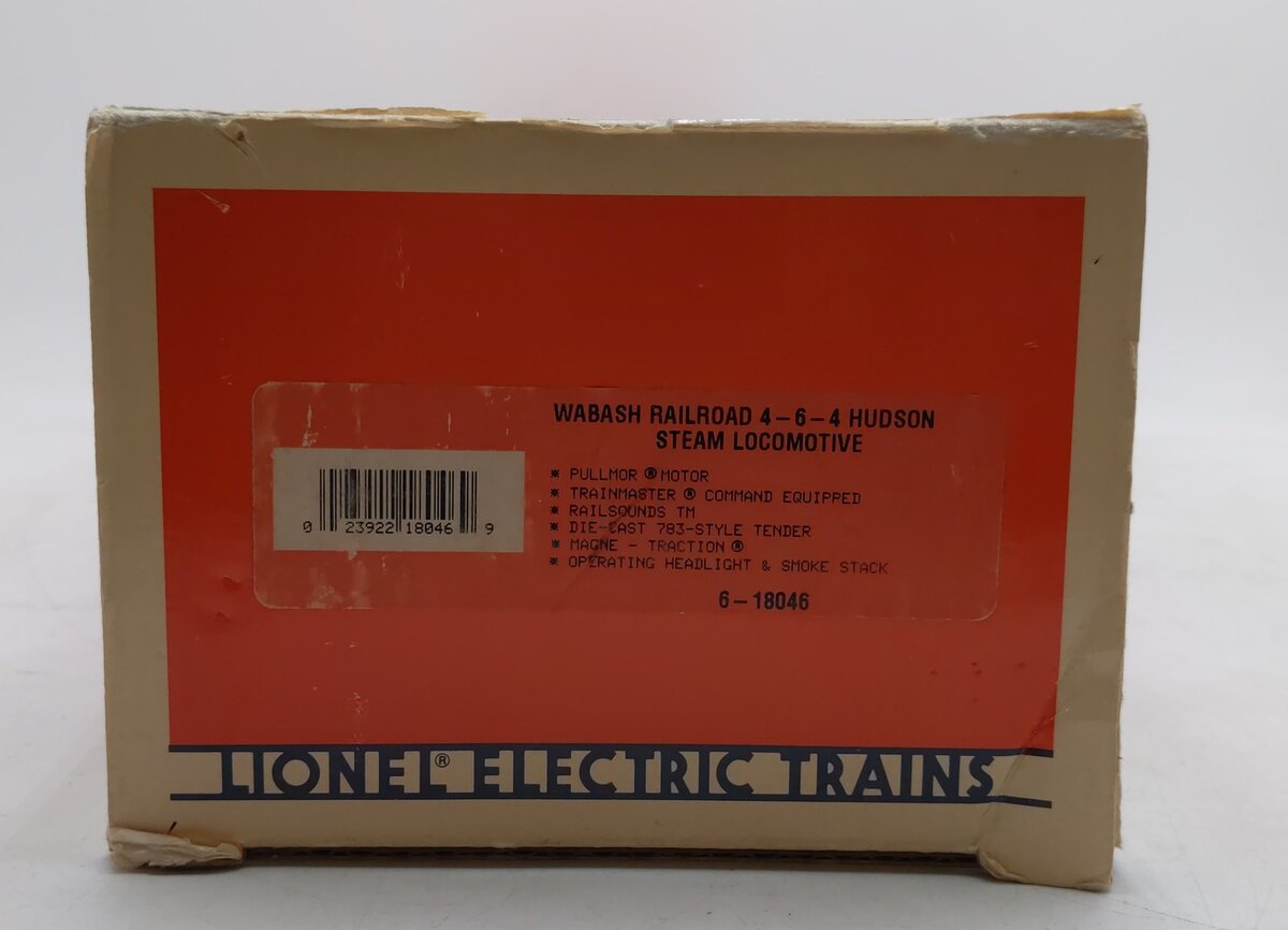 Lionel 6-18046 O Gauge Wabash Hudson 4-6-4 Steam Locomotive & Tender #700 EX/Box