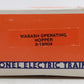 Lionel 6-19804 O Gauge Wabash Operating Hopper Car EX/Box