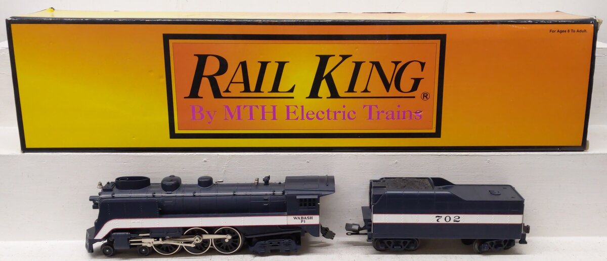 MTH 30-1147-1 O Gauge Wabash 4-6-4 Hudson Steam Loco & Tender w/PS1 EX/Box