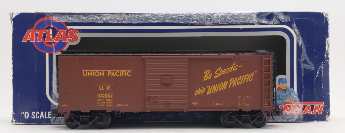 Atlas 0509-2 O Union Pacific 40' Sliding Door Box Car #105067 EX/Box