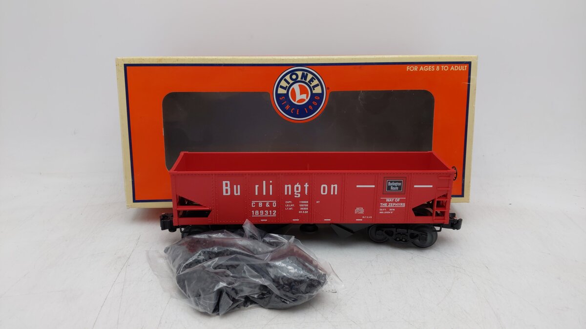 Lionel 6-26779 O Gauge Burlington Operating Hopper #189312 EX/Box