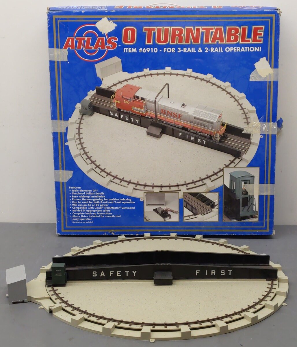 Atlas 6910 O Gauge Motorized 24 Inch Turntable EX/Box