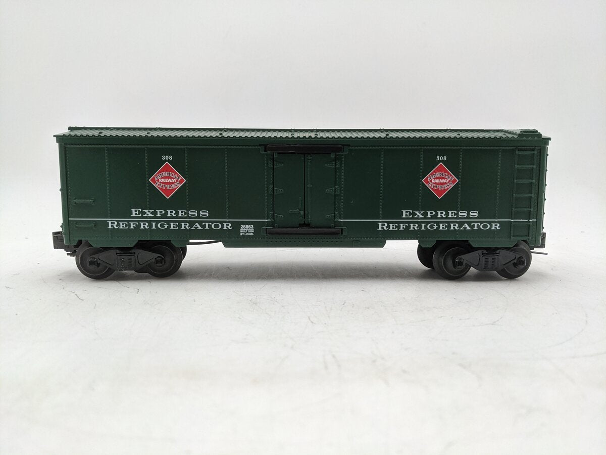 Lionel 6-26863 O Gauge American Railway Express Operating Milk Car #308 EX