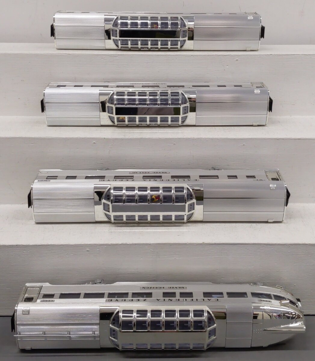 K-Line K4613B O California Zephyr 15" Aluminum Passenger Cars (Set of 4) EX/Box