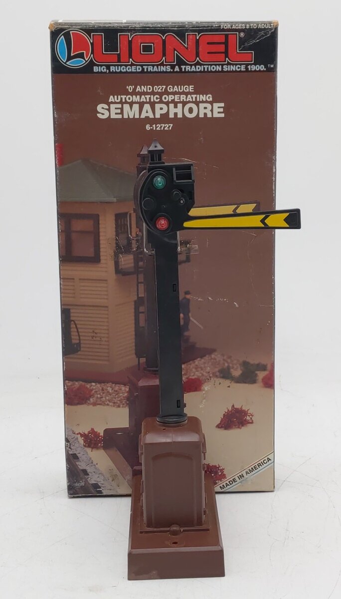 Lionel 6-12727 O and O27 Gauge Automatic Operating Semaphore Signal EX/Box